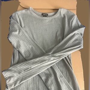 rue21 silver long sleeve shirt